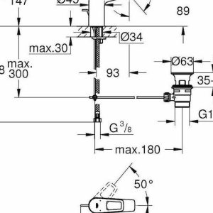 Μπαταρία Νιπτήρος Grohe Bauloop New 23335001 Χρωμέ