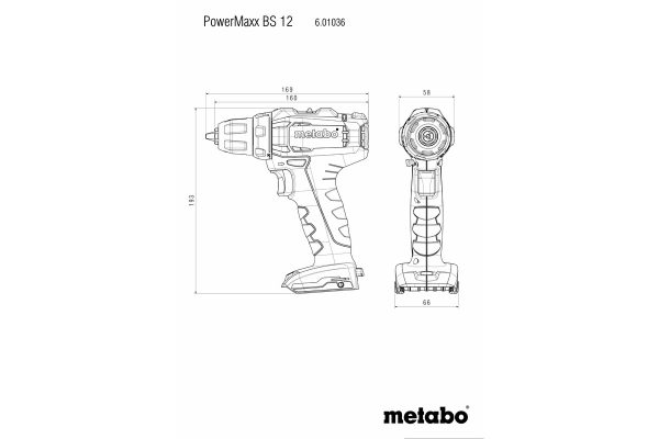 Metabo Powermaxx SSD 12 & BS 12 Σετ Δράπανο & Κατσαβίδι 12V με 2 Μπαταρίες 2Ah και Θήκη